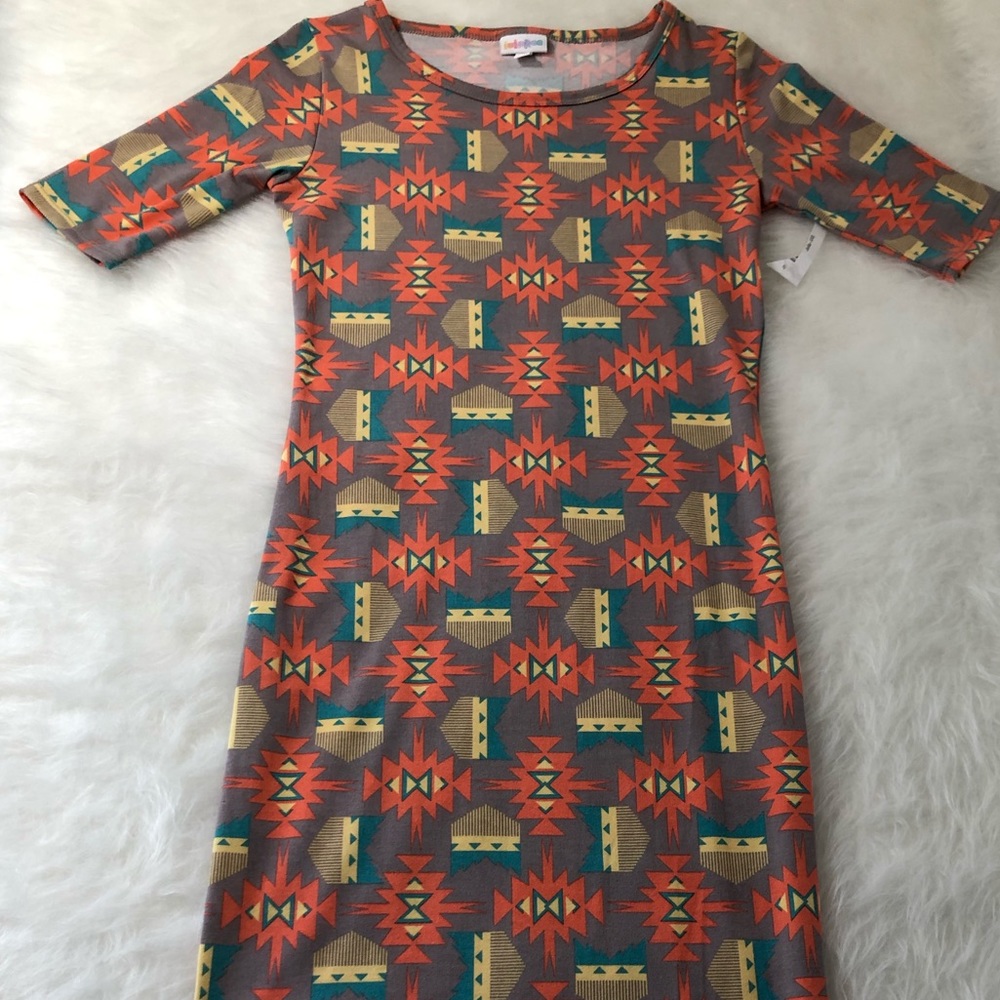 LulaRoe Julia XXS Aztec Print Dress